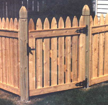 spaced picket gate by elyria fence